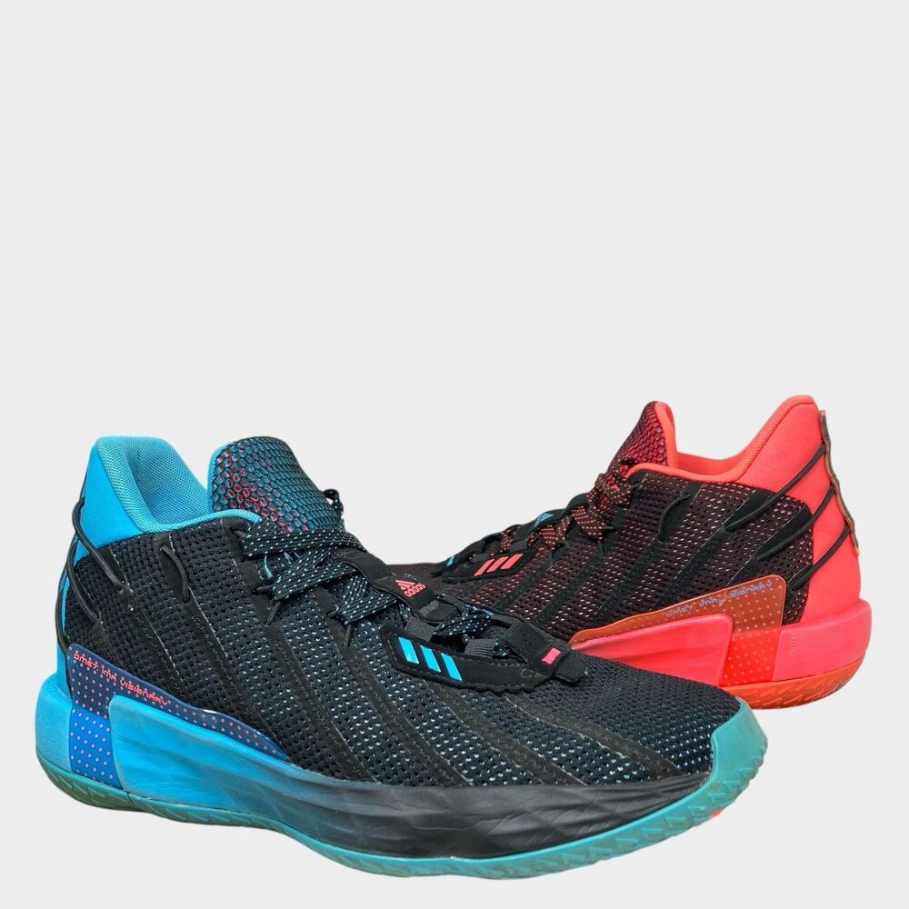 Adidas Dame 7 Mens 8 Black Red Basketball Shoes Performance Ima Visionary‎